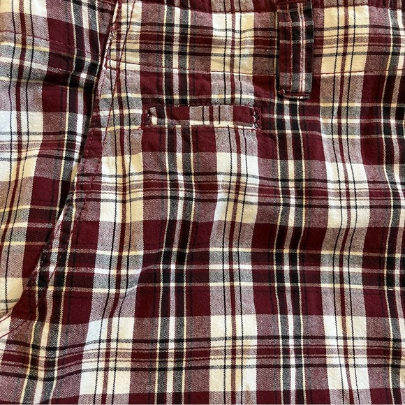 Red Camel red Plaid Men's Shorts size 36 casual 100% cotton summer - Picture 8 of 9